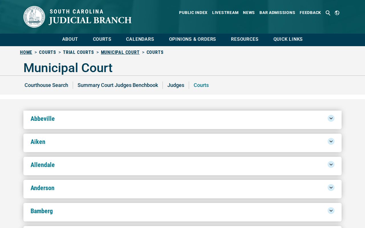 Clarendon County criminal court cases municipal court directory