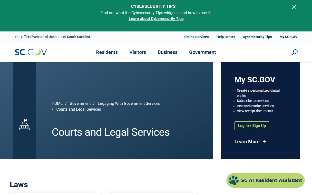 Clarendon County criminal court cases South Carolina court services